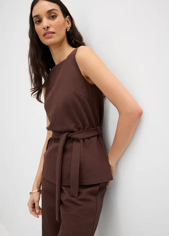 Pik&eacute;topp med knytebelte, bonprix