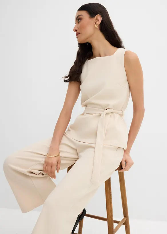 Pik&eacute;topp med knytebelte, bonprix