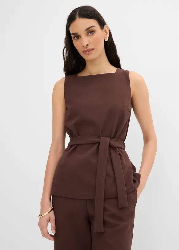 Pik&eacute;topp med knytebelte, bonprix