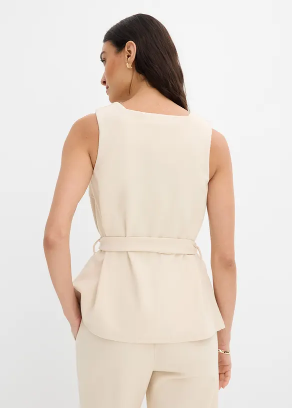 Pik&eacute;topp med knytebelte, bonprix