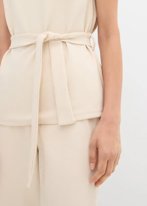 Pik&eacute;topp med knytebelte, bonprix