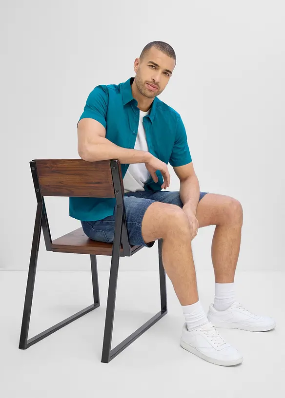 Kortermet stretchskjorte, Slim Fit, bonprix