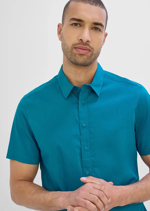 Kortermet stretchskjorte, Slim Fit, bonprix