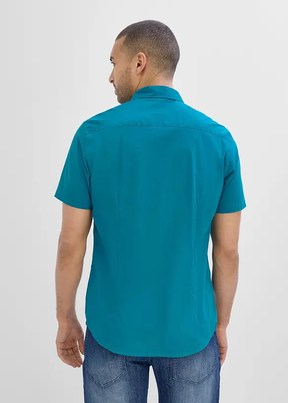 Kortermet stretchskjorte, Slim Fit, bonprix