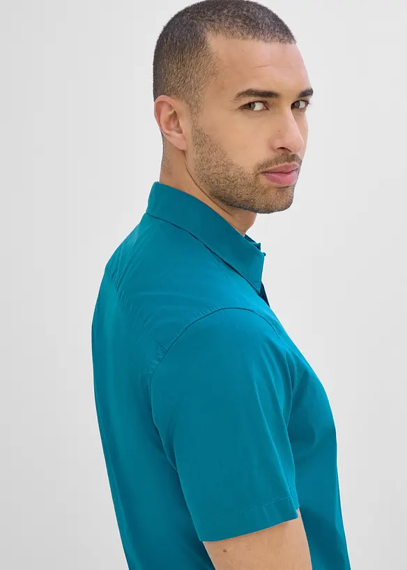 Kortermet stretchskjorte, Slim Fit, bonprix