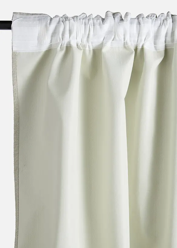 M&oslash;rkleggingsgardin i grovt materiale, f&aring;s ogs&aring; i ekstra lang (1-pack), bonprix