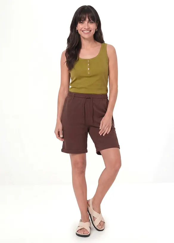 Sweat-bermudashorts av 100% &oslash;kologisk bomull, bonprix