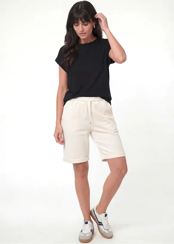 Sweat-bermudashorts av 100% &oslash;kologisk bomull, bonprix