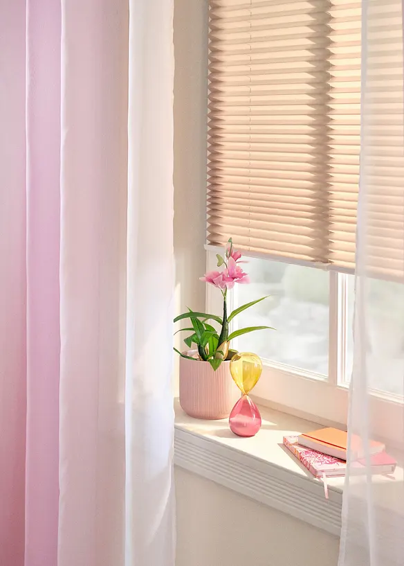 Gardiner i lett voile, f&aring;s ogs&aring; i ekstra lang (2-pack), bonprix