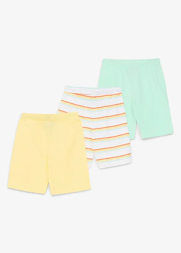 Jersey bermudashorts i 100% &oslash;kologisk bomull (3-pack), bonprix