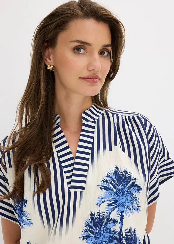 Bluse i viskoseblanding med pent fall, bonprix