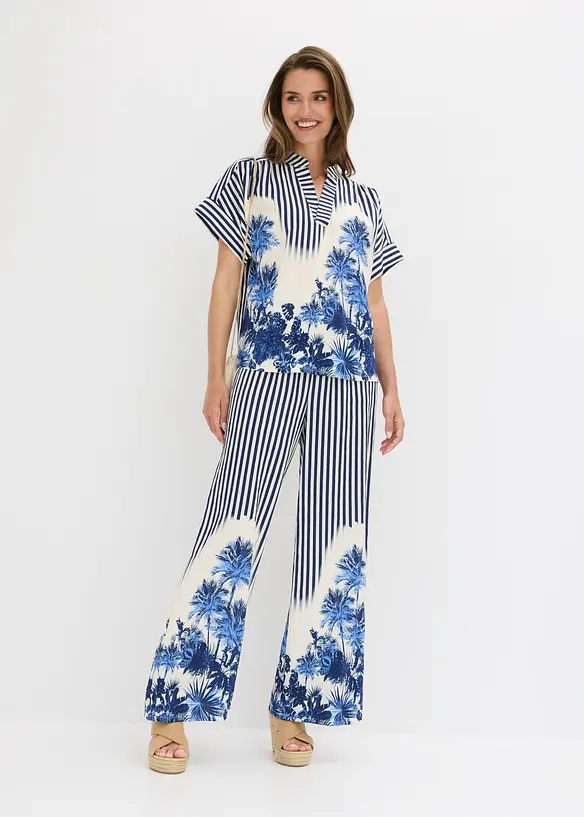 Bluse i viskoseblanding med pent fall, bonprix