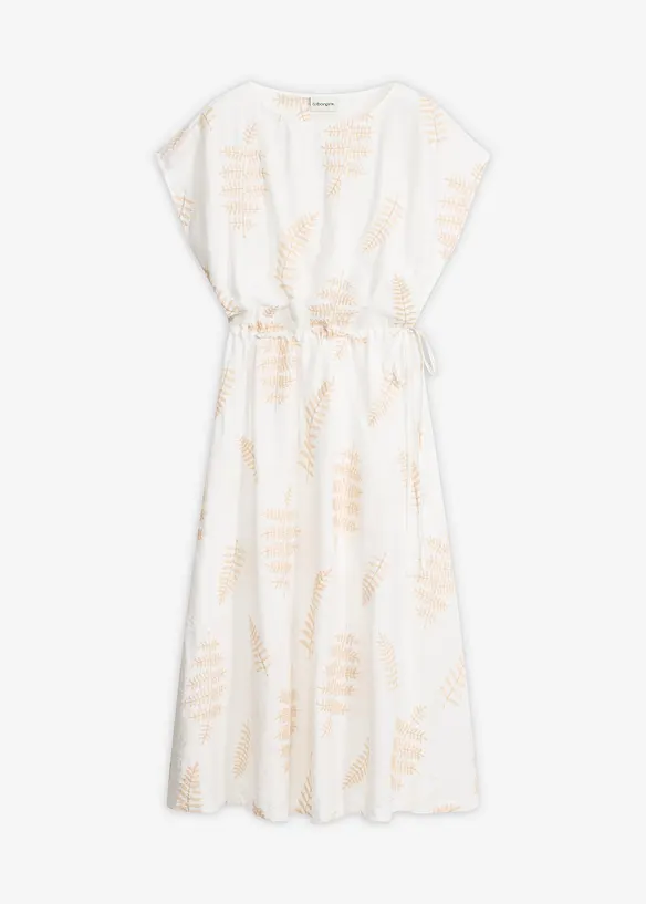 Midikjole med broderier, bonprix