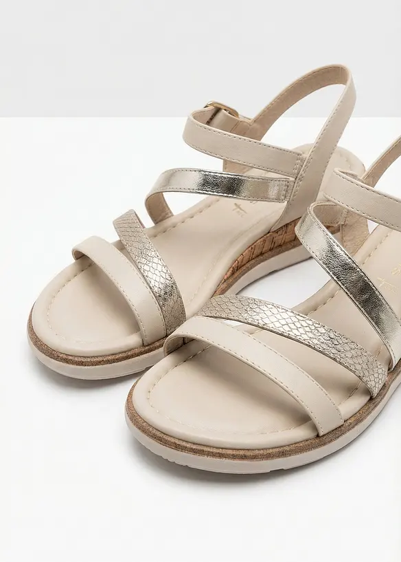 Kilesandaler i metallic look fra Tamaris, Tamaris