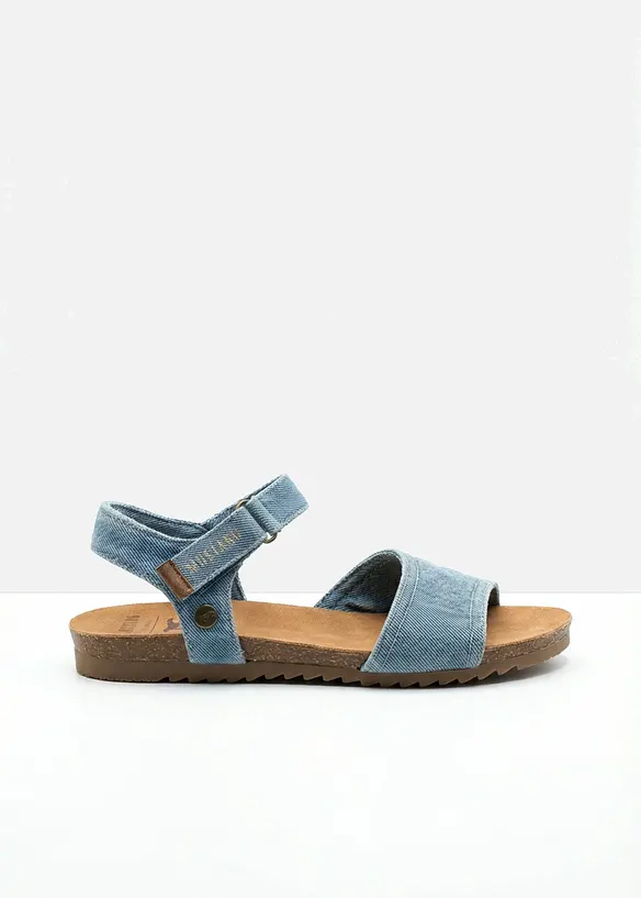 Sandaler fra Mustang i denim look, Mustang