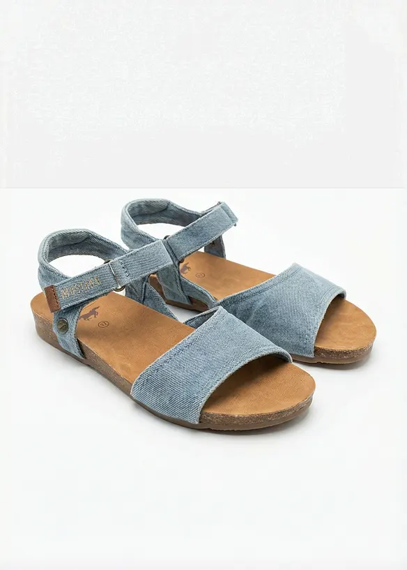 Sandaler fra Mustang i denim look, Mustang