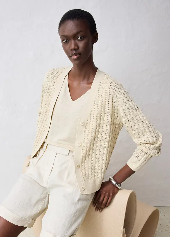 Bermudashorts i 100% lin, bonprix