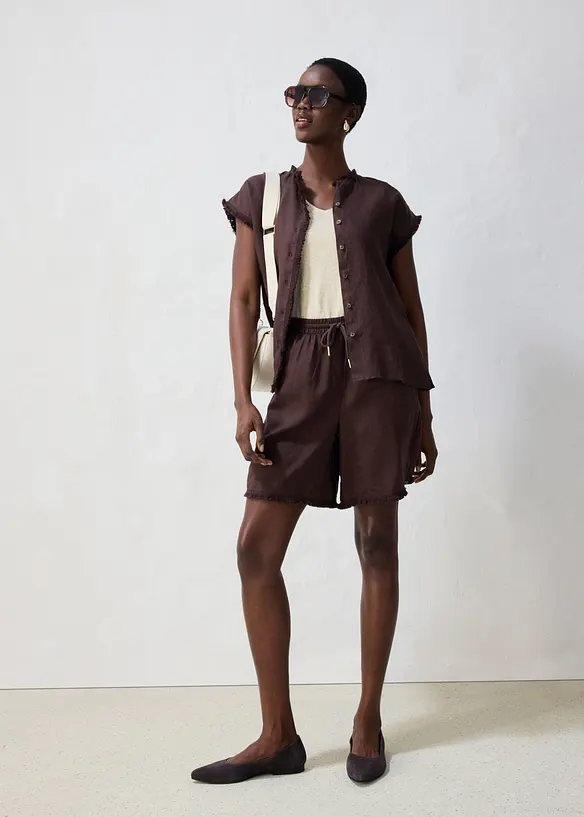 Bermudashorts i 100% lin, bonprix