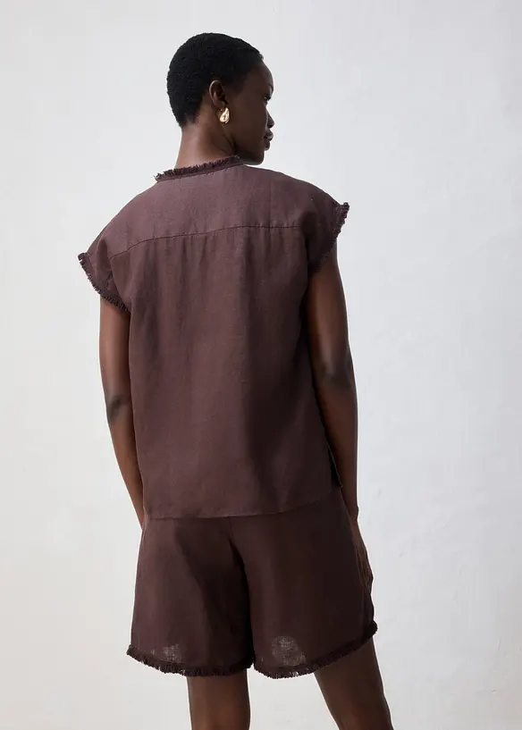 Tunikabluse i 100% lin, bonprix