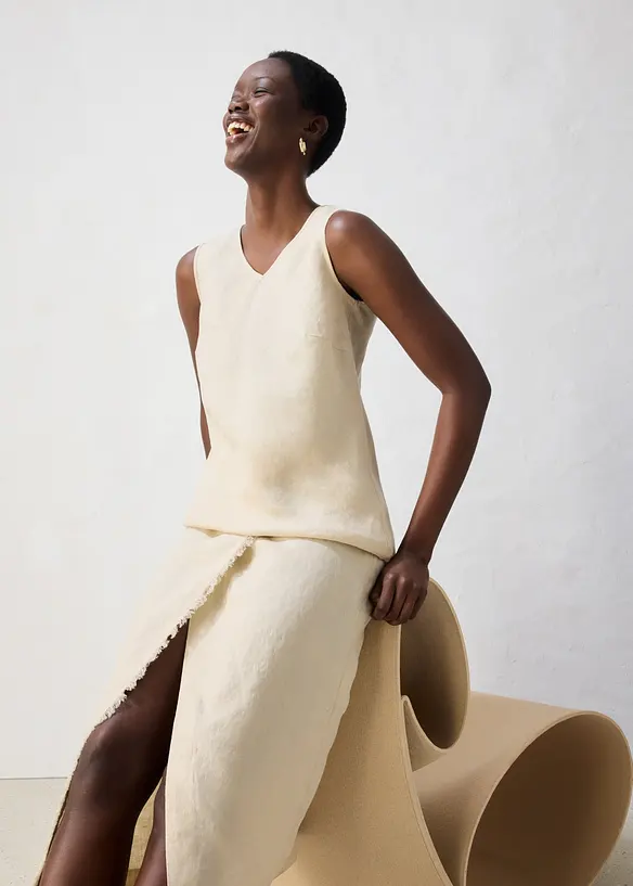 Singlet i 100% lin, bonprix
