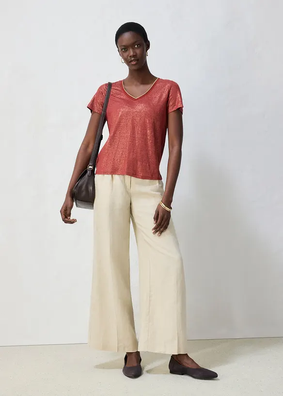 Lintopp med lurex, bonprix