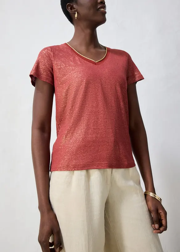 Lintopp med lurex, bonprix