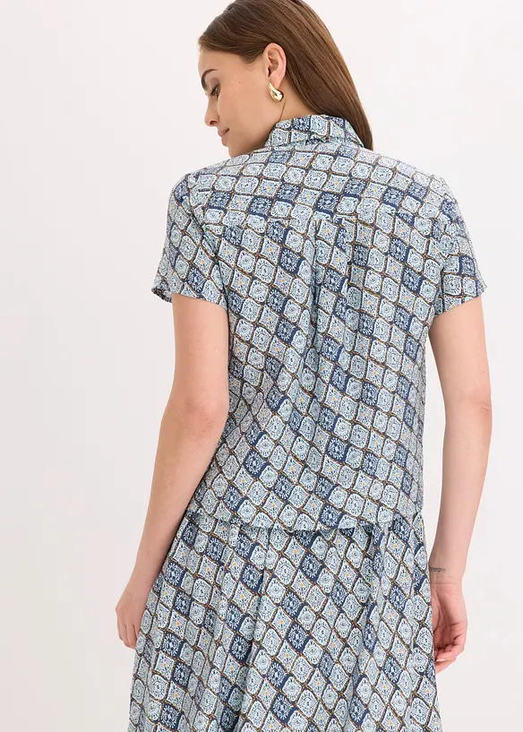 Kortermet bluse med viskose, bonprix
