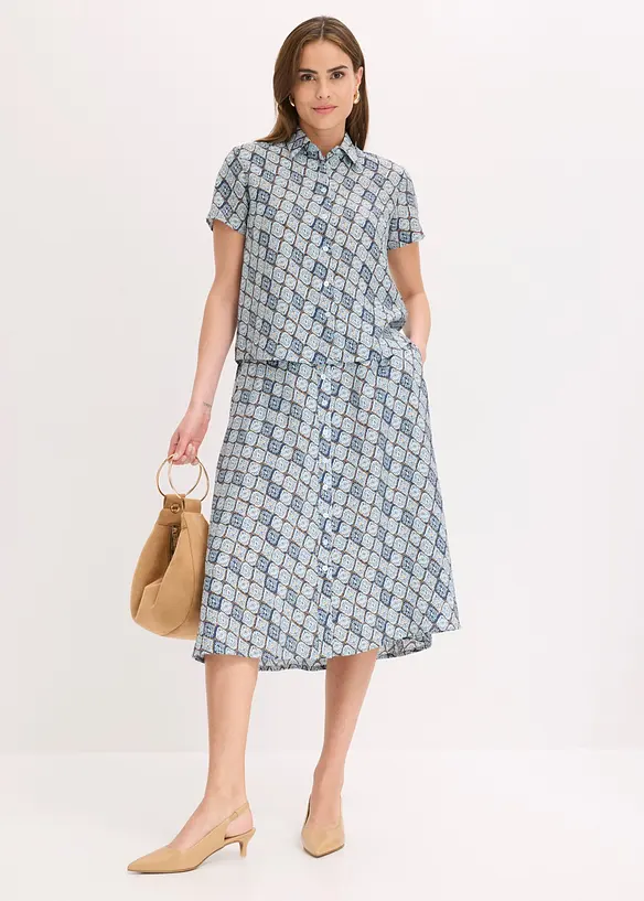 Kortermet bluse med viskose, bonprix