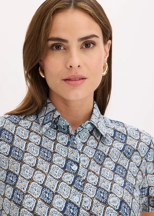 Kortermet bluse med viskose, bonprix