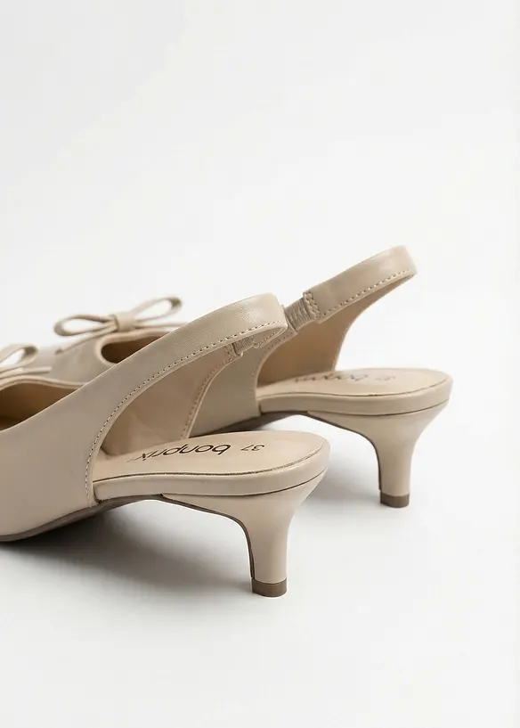 Slingbacks med sl&oslash;yfe, bonprix
