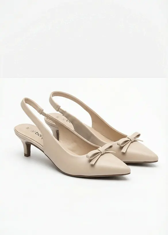 Slingbacks med sl&oslash;yfe, bonprix