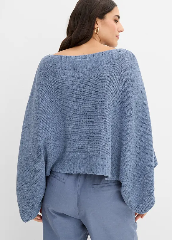 Kimono genser i b&aring;ndgarn, bonprix