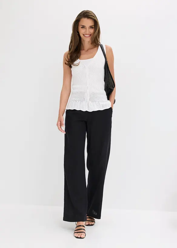 Strikket vest i bomull, bonprix