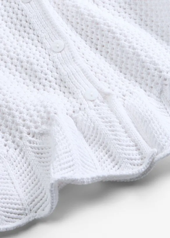 Strikket vest i bomull, bonprix