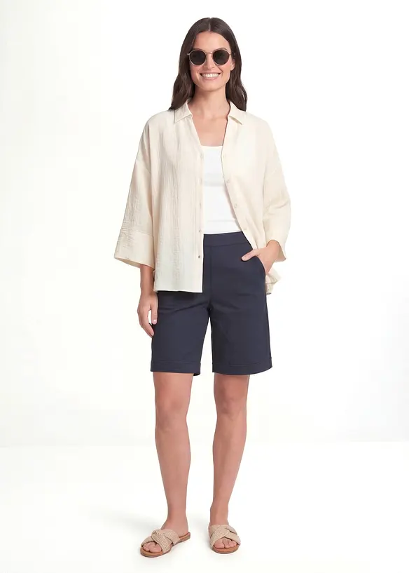 Bermudashorts i bomullsblanding, bonprix