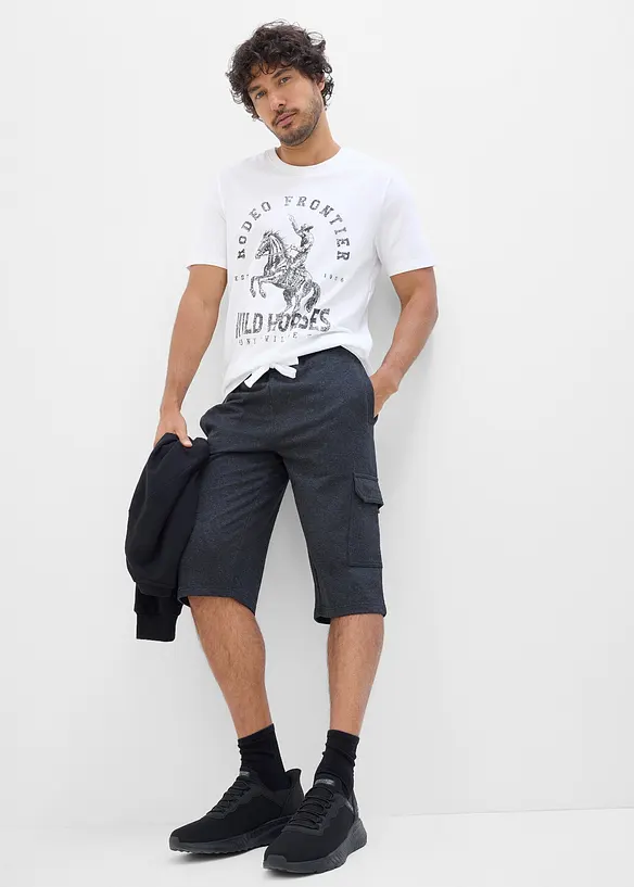 Sweat bermudashorts i 100% &oslash;kologisk bomull, bonprix