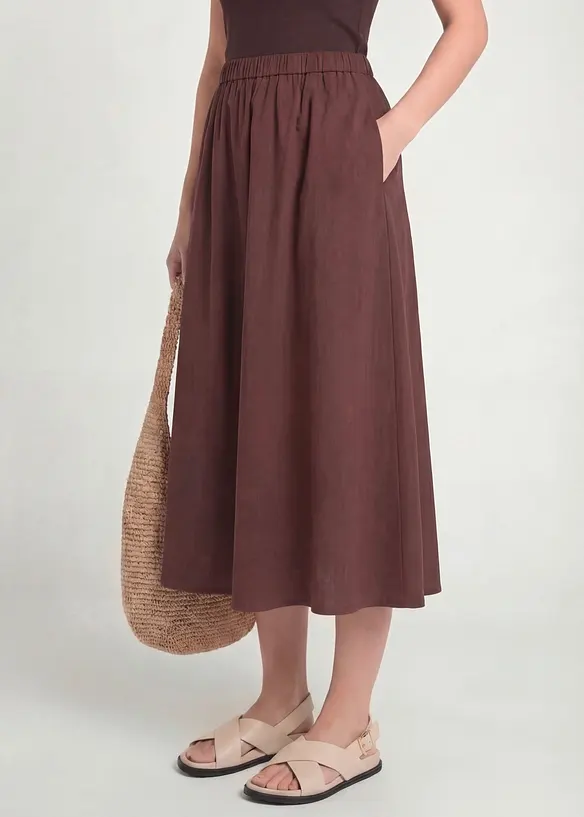 Midiskj&oslash;rt i linblanding, bonprix