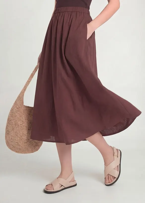 Midiskj&oslash;rt i linblanding, bonprix