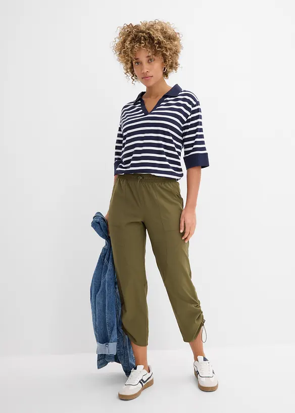 Funksjonsbukse med rynking, hurtigt&oslash;rkende, bonprix