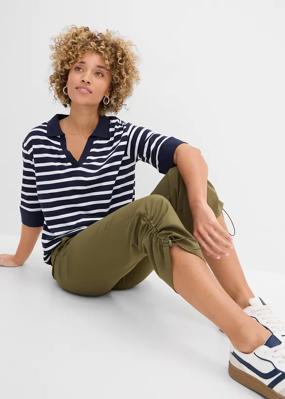 Funksjonsbukse med rynking, hurtigt&oslash;rkende, bonprix