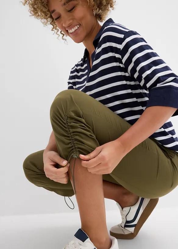 Funksjonsbukse med rynking, hurtigt&oslash;rkende, bonprix