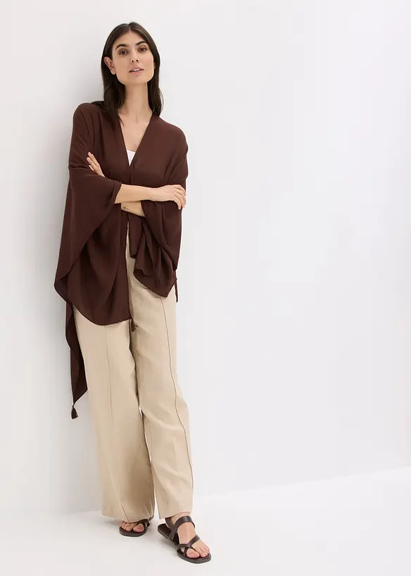 Lett sommerponcho i 100% viskose, bonprix