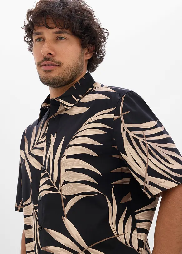 Kortermet skjorte i &oslash;kologisk bomull, bonprix