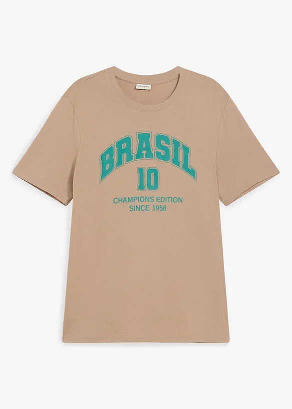 T-skjorte i 100% bomull med Brasil-trykk, bonprix