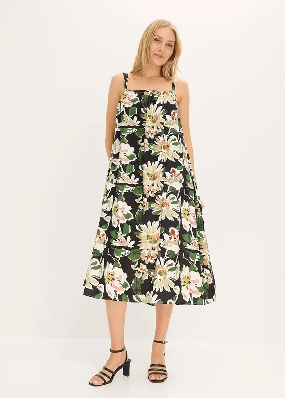 Midikjole i myk viskoseblanding, bonprix