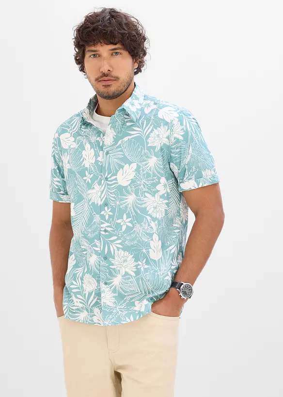 Kortermet skjorte i 100% &oslash;kologisk bomull, bonprix