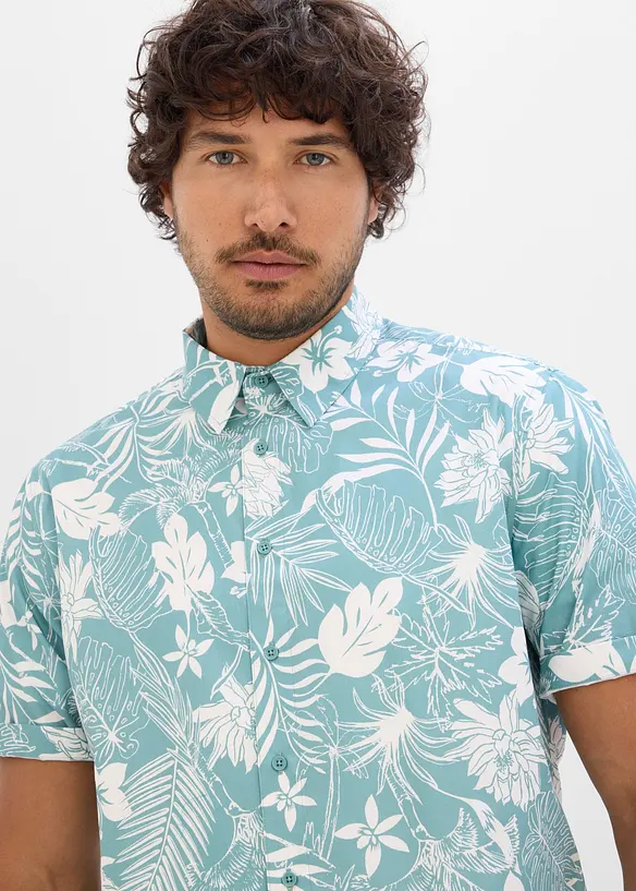 Kortermet skjorte i 100% &oslash;kologisk bomull, bonprix