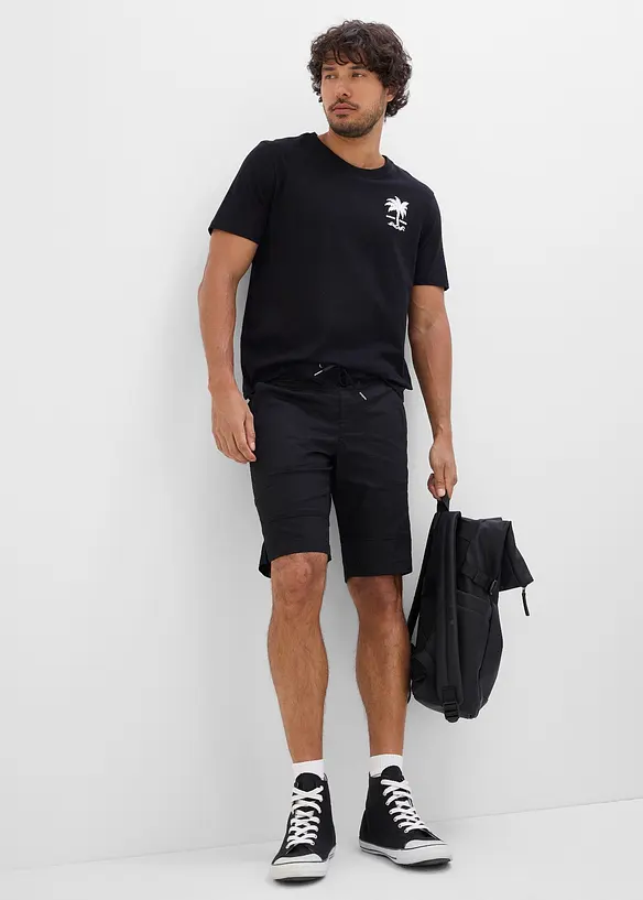 Stretchbermuda med elastisk linning i Regular Fit, bonprix