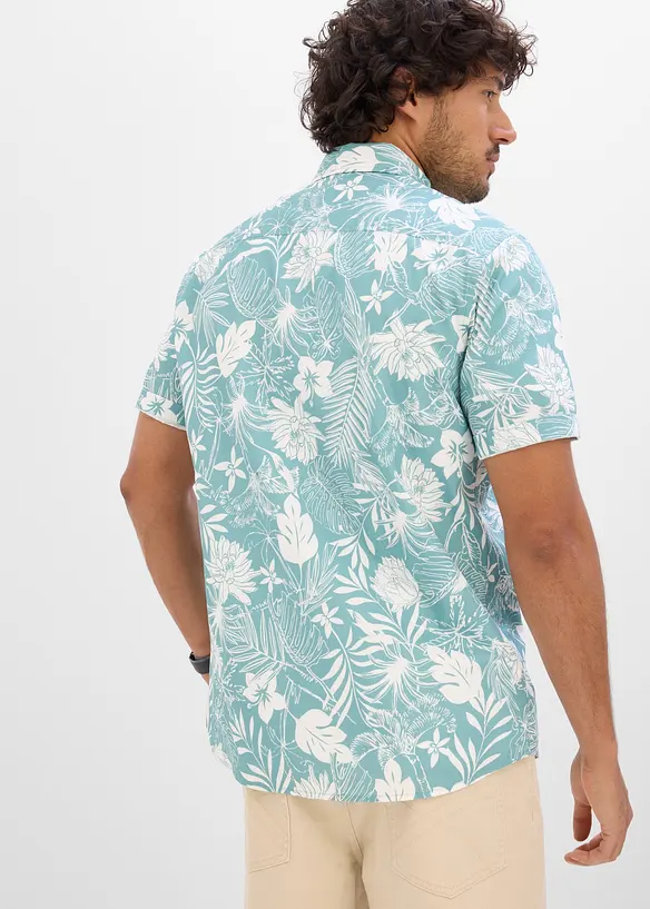 Kortermet skjorte i 100% &oslash;kologisk bomull, bonprix