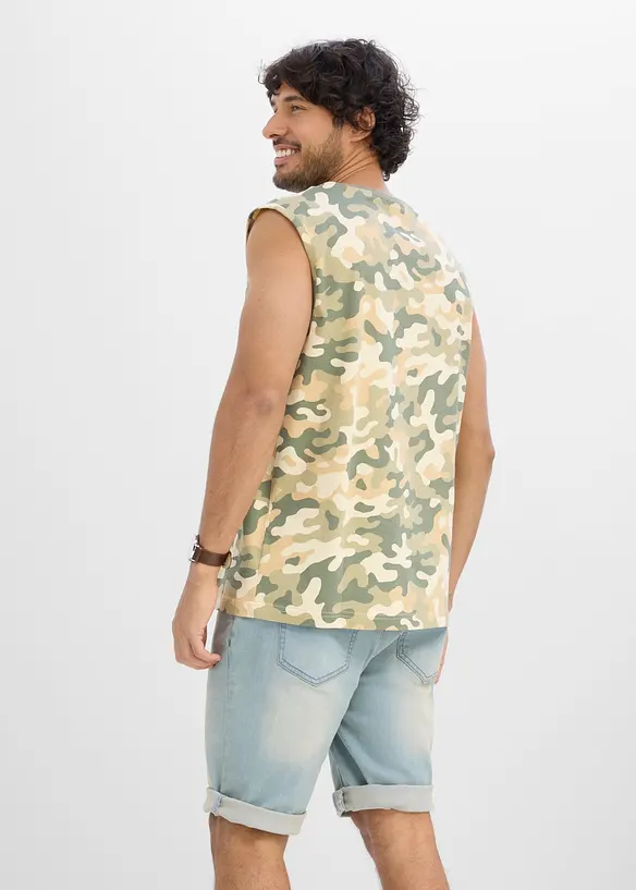 Singlet i 100% &oslash;kologisk bomull, Loose fit, bonprix